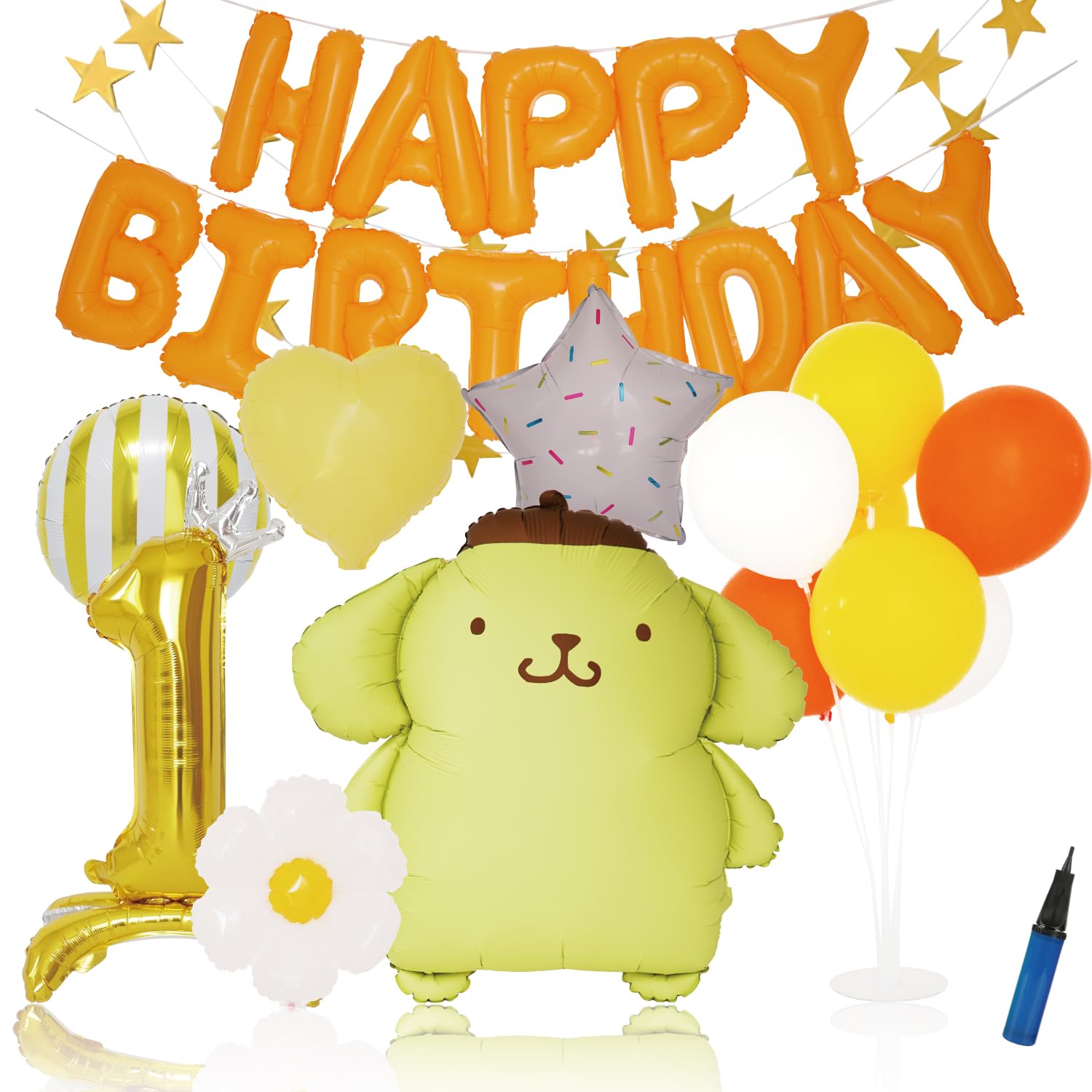 【新品・タグ付き】ポムポムプリン　バースデーマスコット　2個セット 新品・タグ付き】ポムポムプリン バースデーマスコット 2個セット